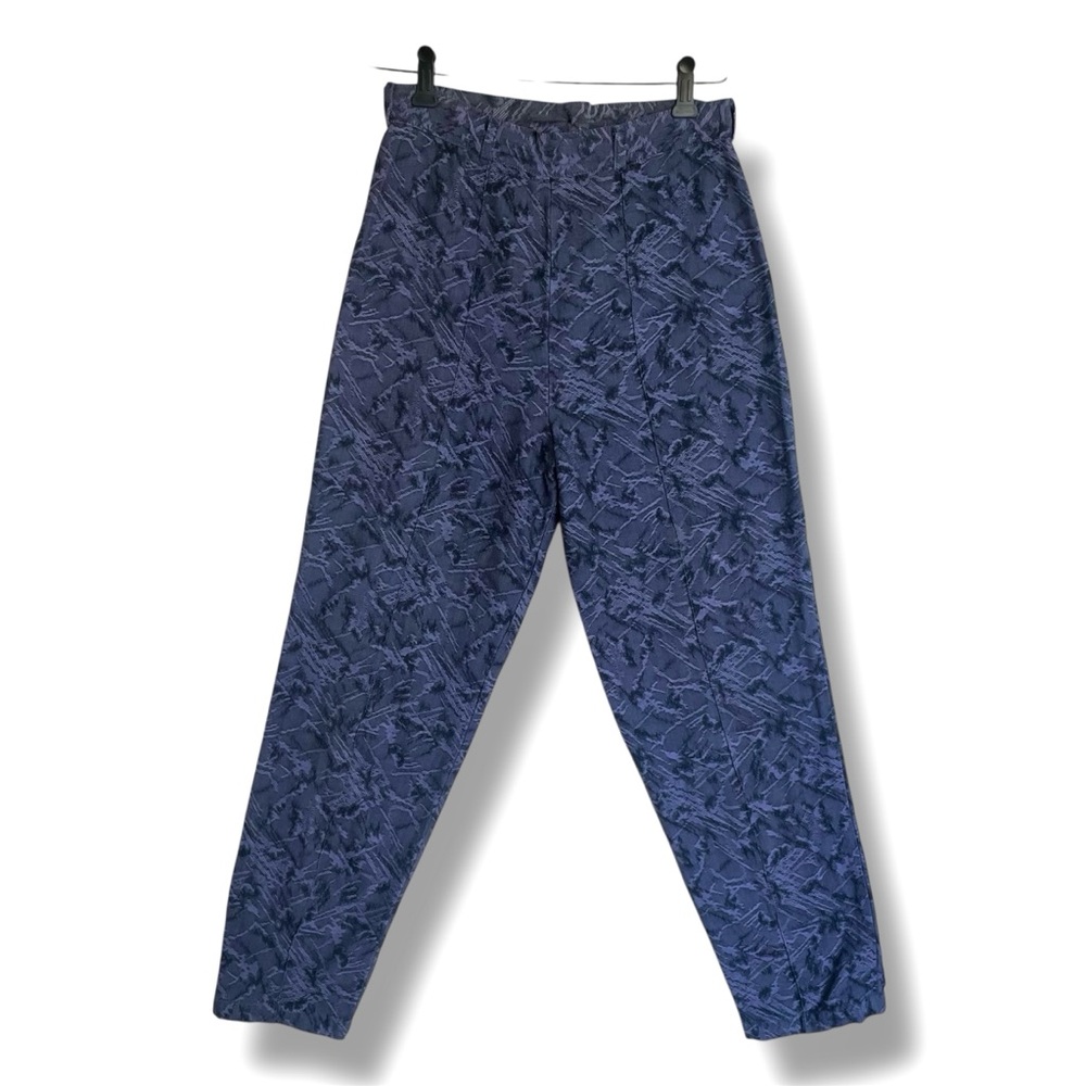 Vtg Z Cavaricci Pants Blue Tapered Leg Center Seam Sz 32 Fits Modern Sz 26 Waist